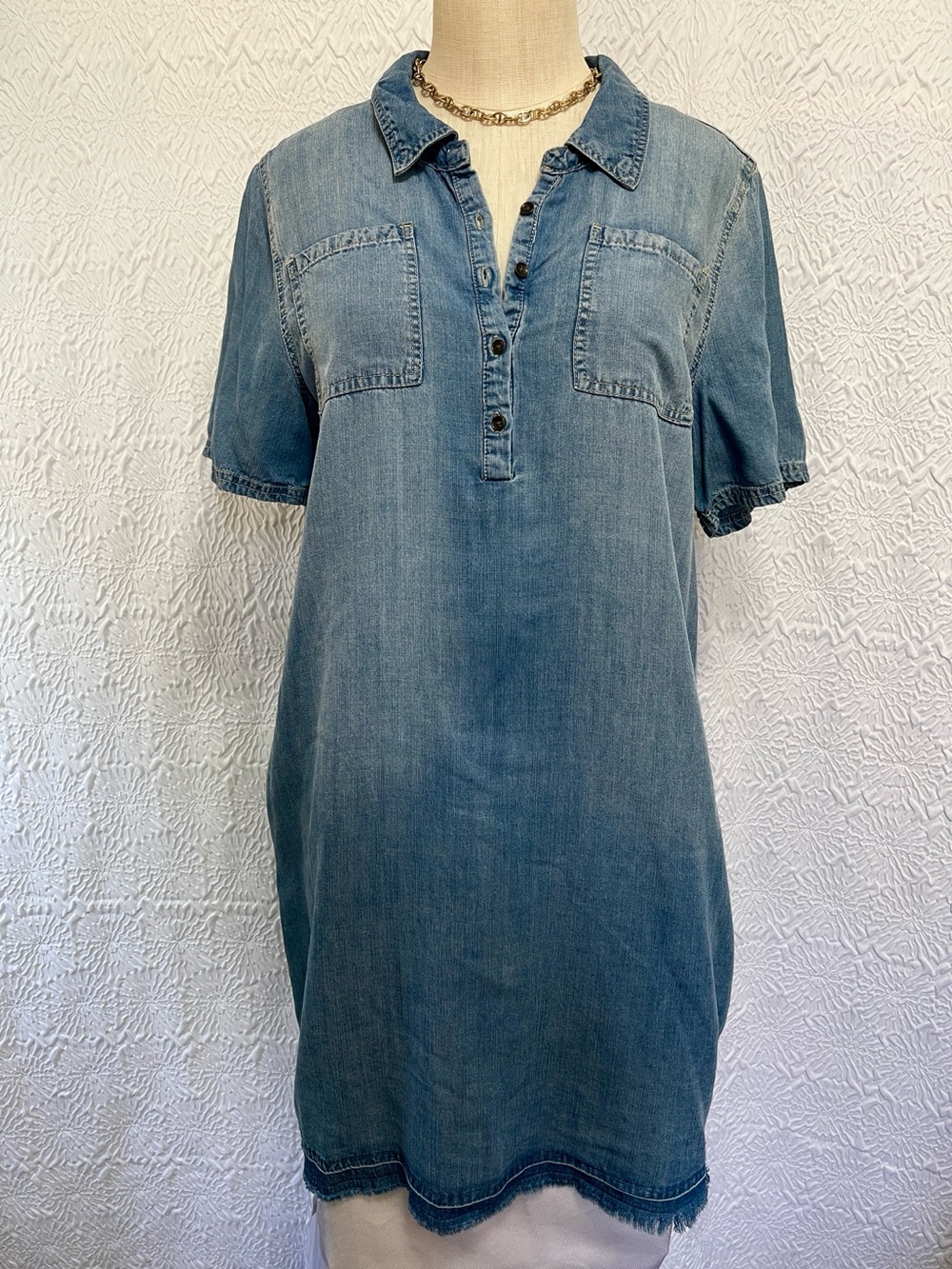 Universal Thread Light Blue Denim Shirt Dress